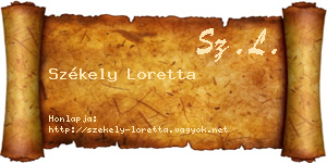 Székely Loretta névjegykártya