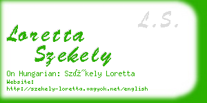 loretta szekely business card
